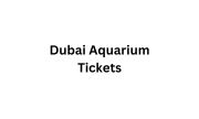 Dubai Aquarium Tickets